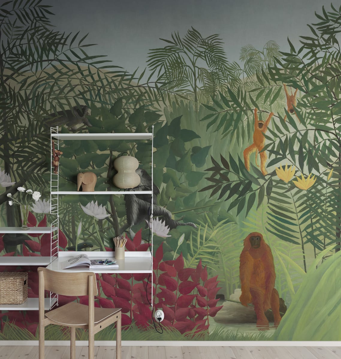 Tropical Forest With Monkeys by Rousseau, Rebel Walls 3