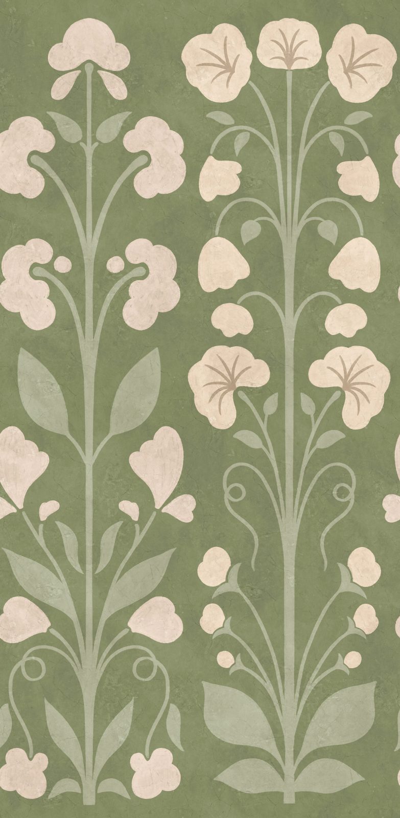 Folk Flower, Green, Rebel Walls