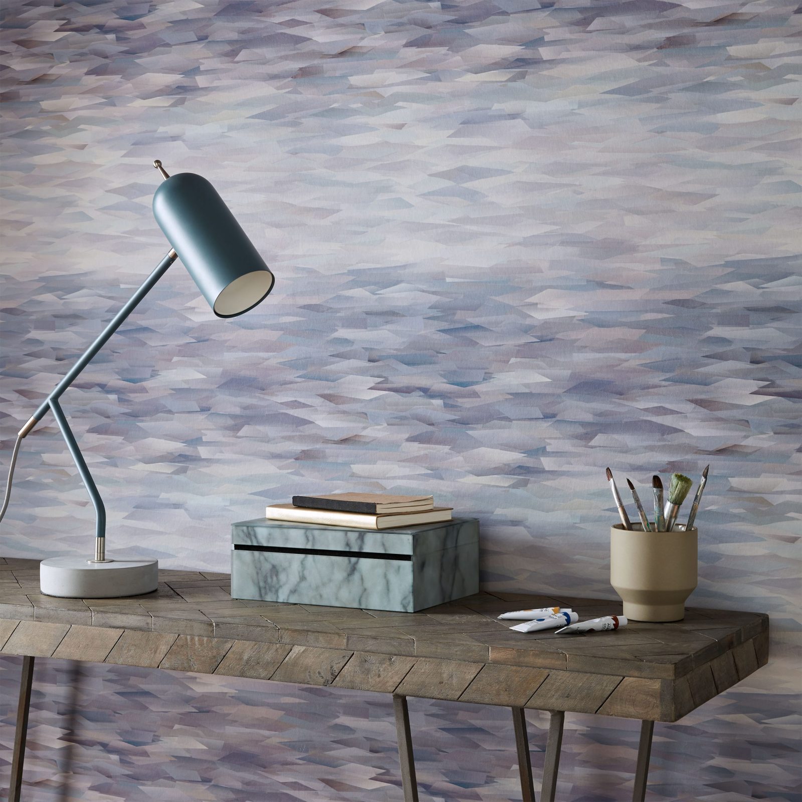 Prism, Heather Lilac Luxury Geometric, 1838 Wallcoverings, 5.3mp / rola 2
