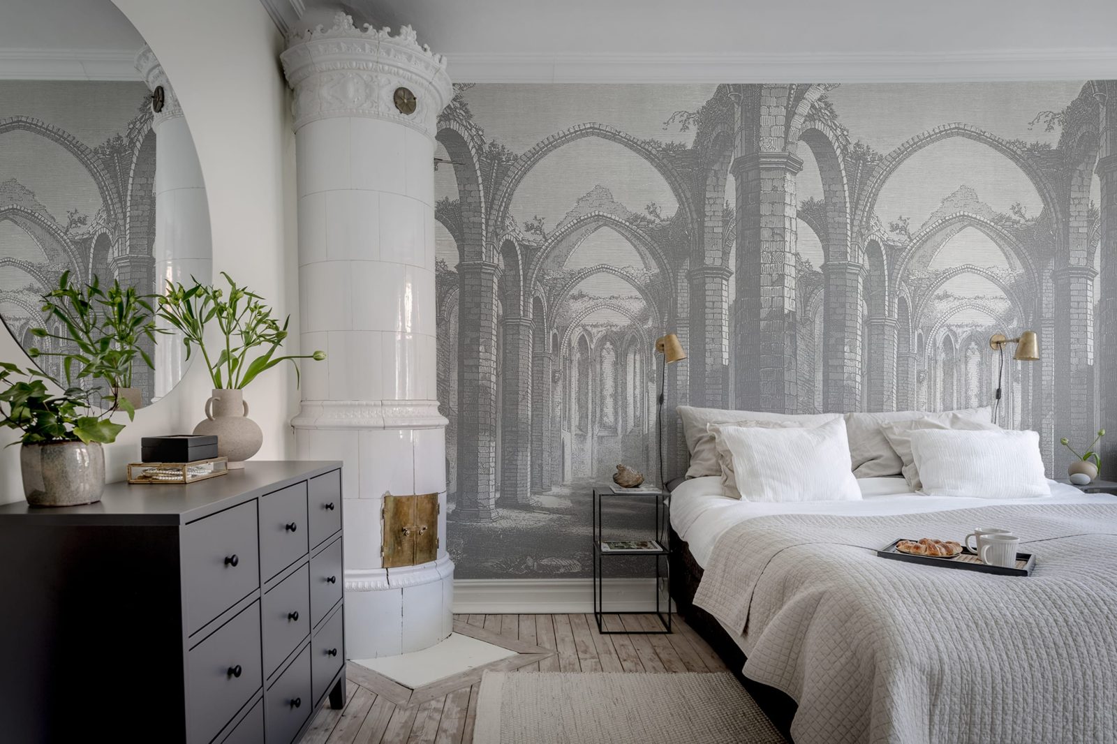 Gothic Arches, Grey, Rebel Walls 3
