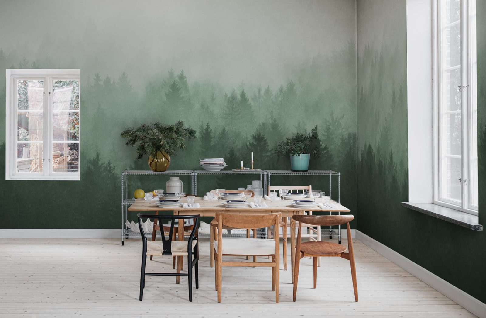 Cloudy Forest, Green, Rebel Walls 2