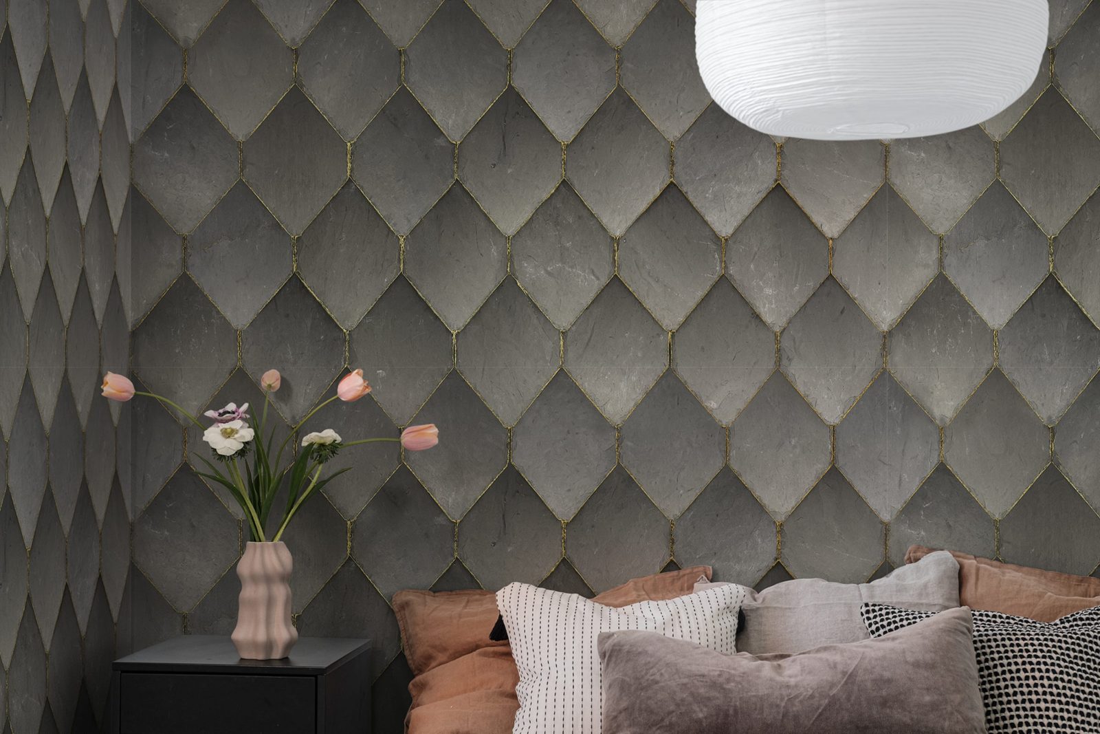 Osaka Tiles, Grey, Rebel Walls 2