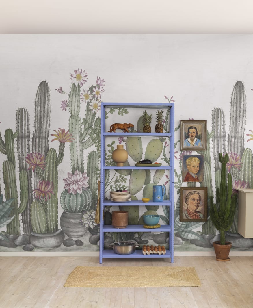 Playfull Cactus, Ivory, Rebel Walls 3