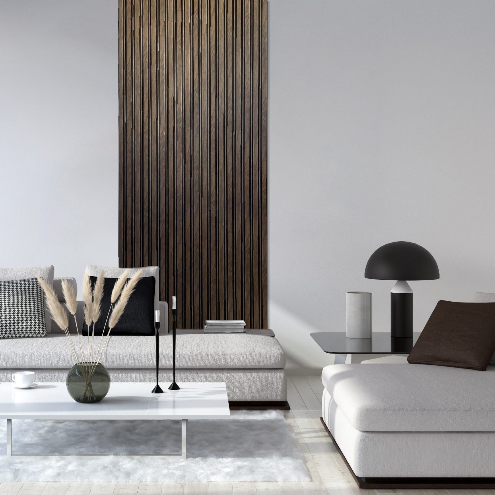 Riflaj decorativ 3D Milo, Walnut, 270x11.6cm, Lamelio 6