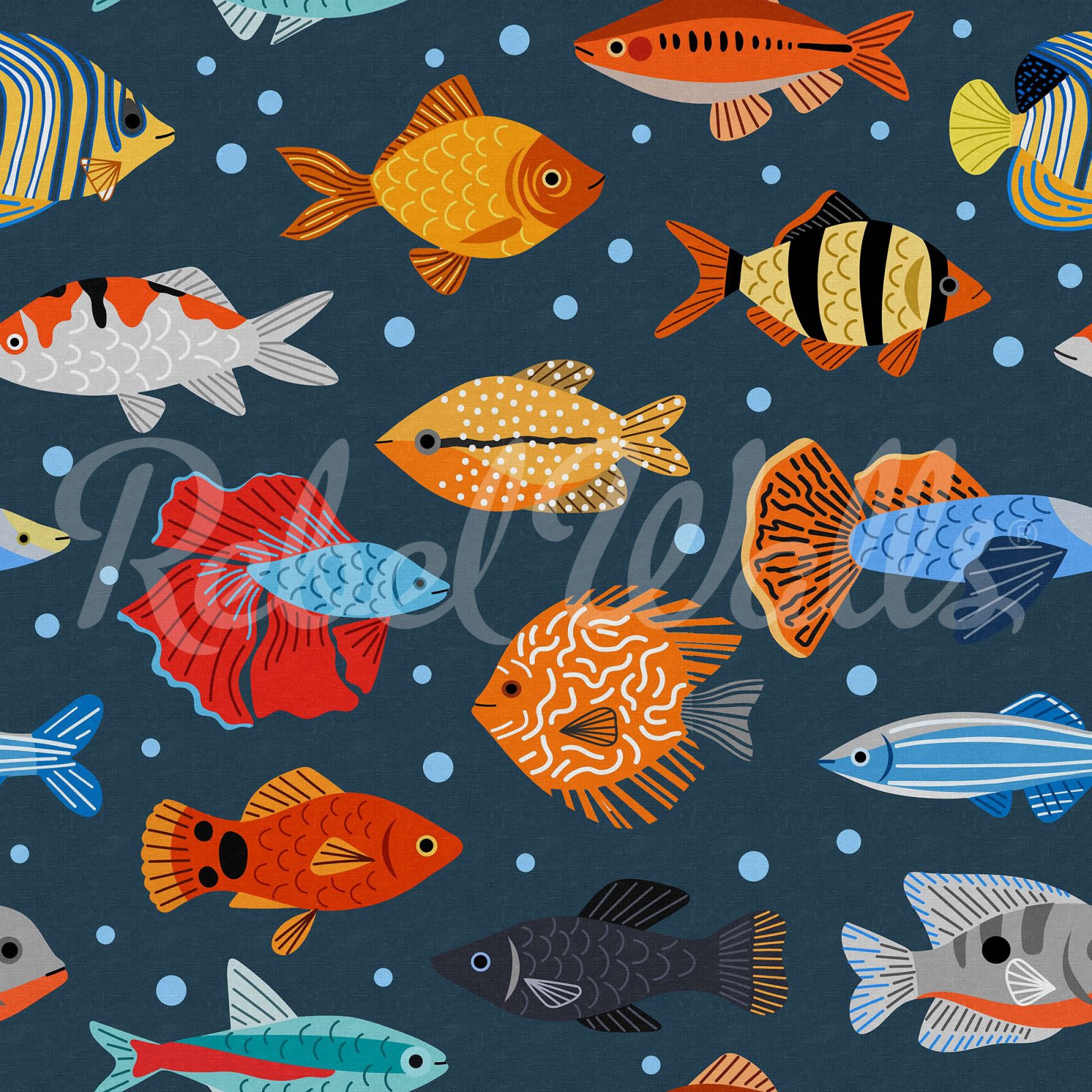 Fish Shoal, Blue, Rebel Walls
