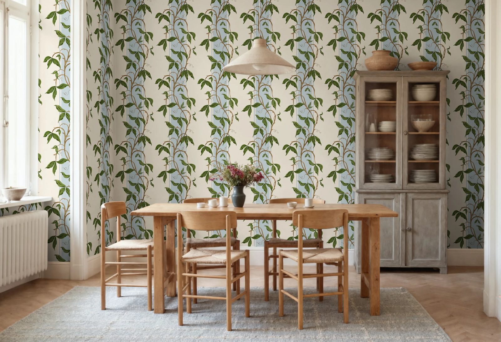 Garden Stripe, Light Blue, Rebel Walls 2