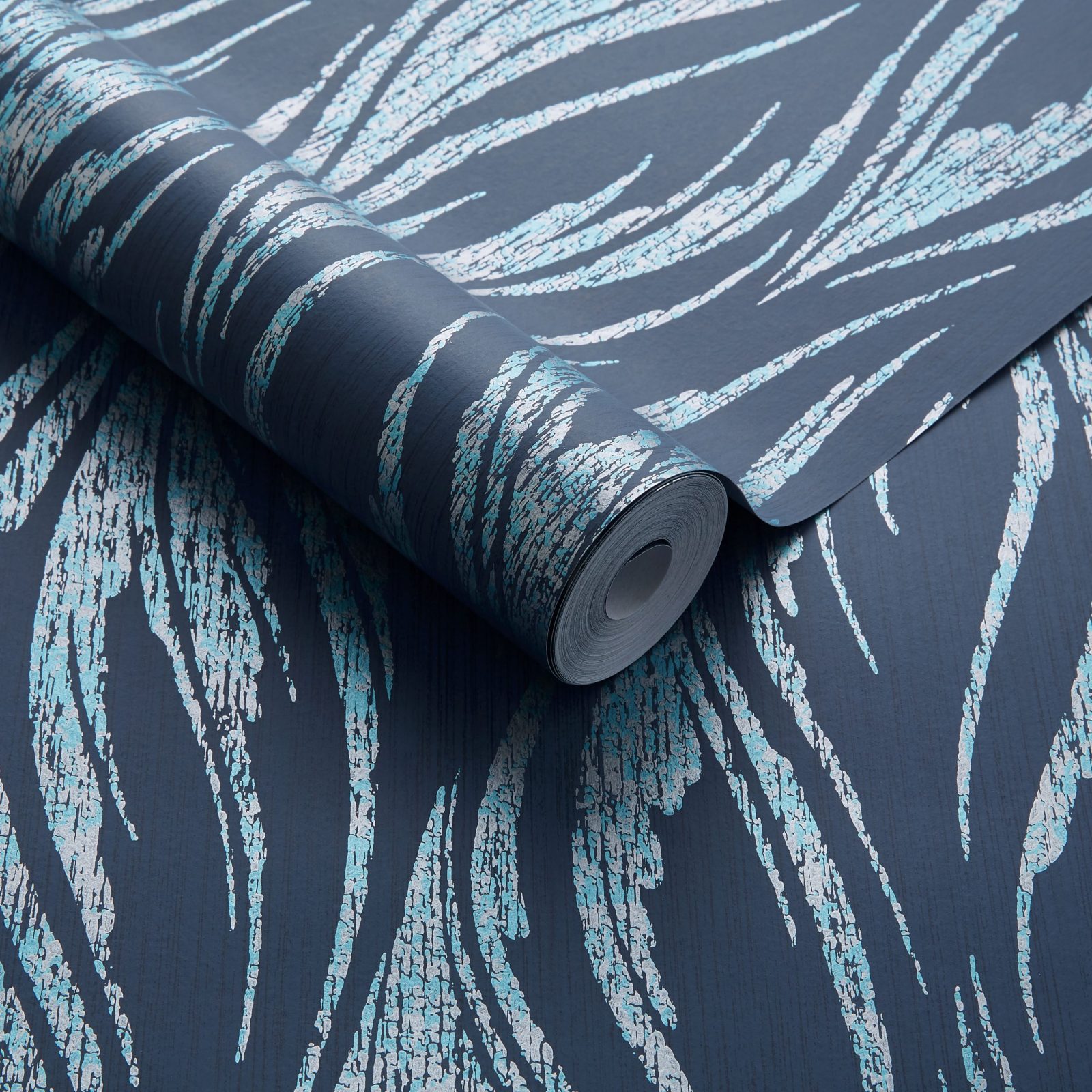 Ripple, Blue Dusk Luxury Feature, 1838 Wallcoverings, 5.3mp / rola 3