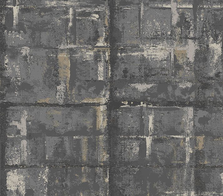 Patina, Jet Black Luxury Textured, 1838 Wallcoverings, 5.3mp / rola