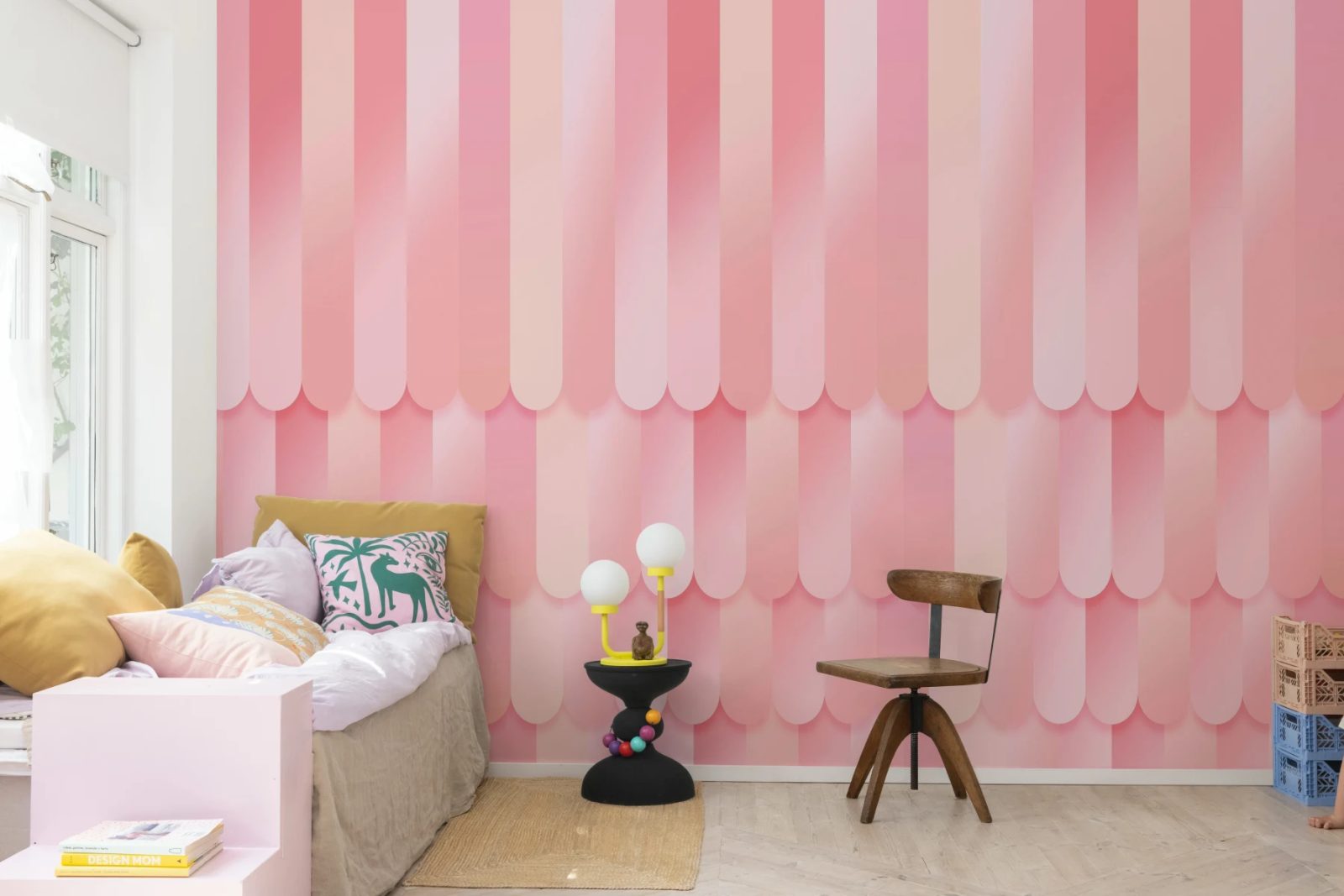 Gradient Stripes, Pink, Rebel Walls 2