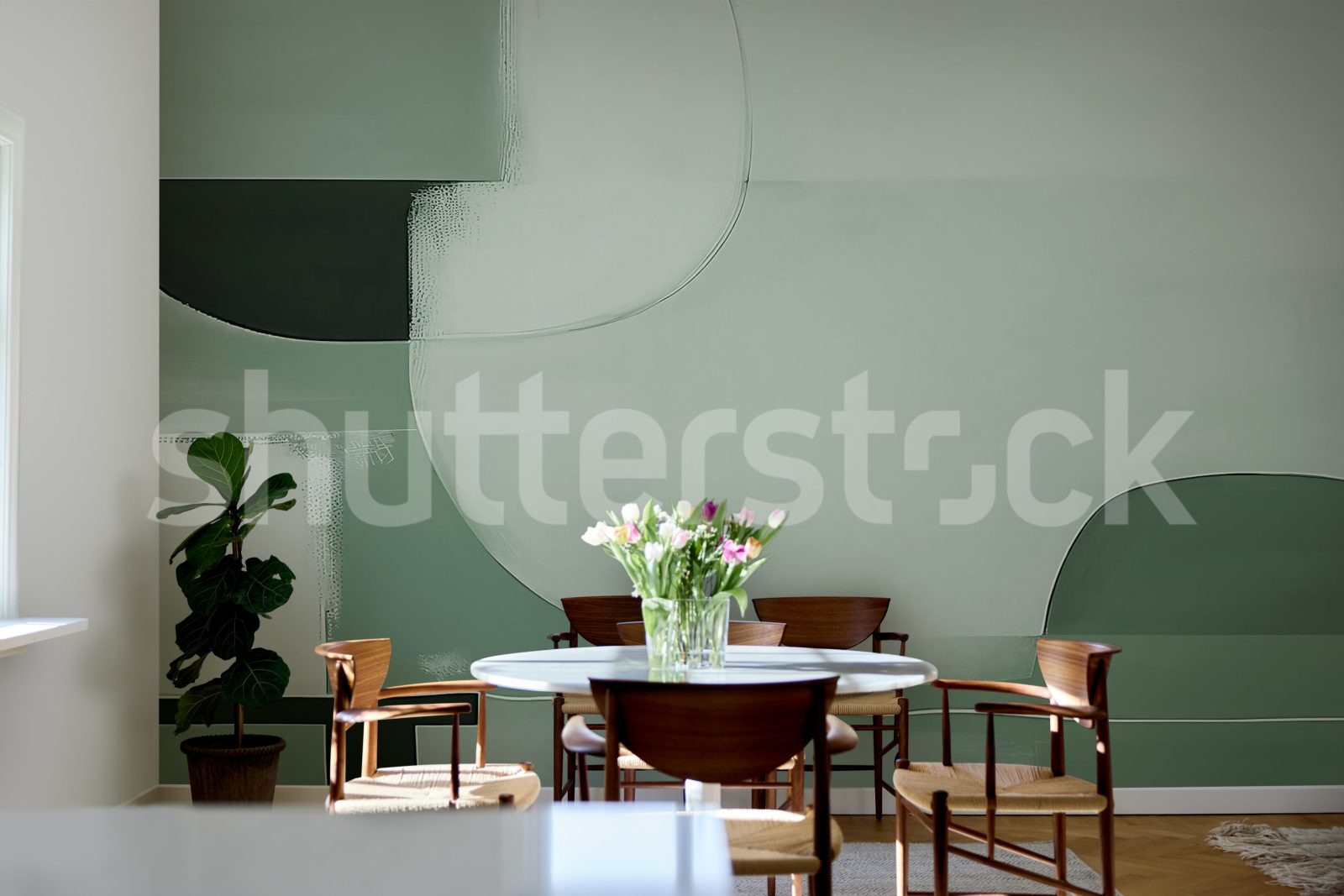 Abstract Shapes, Green, Rebel Walls 2