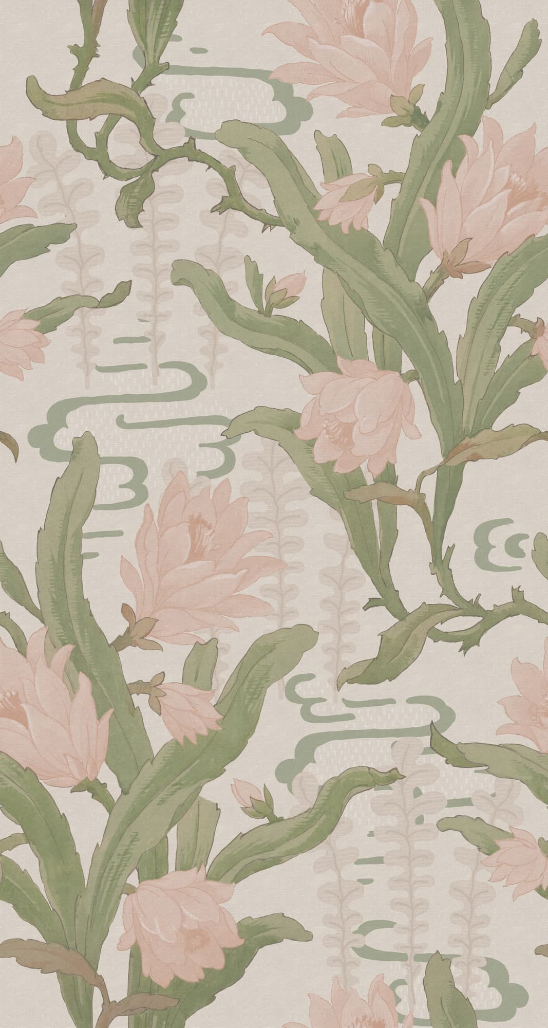 Flower in Pond, Pink, Rebel Walls