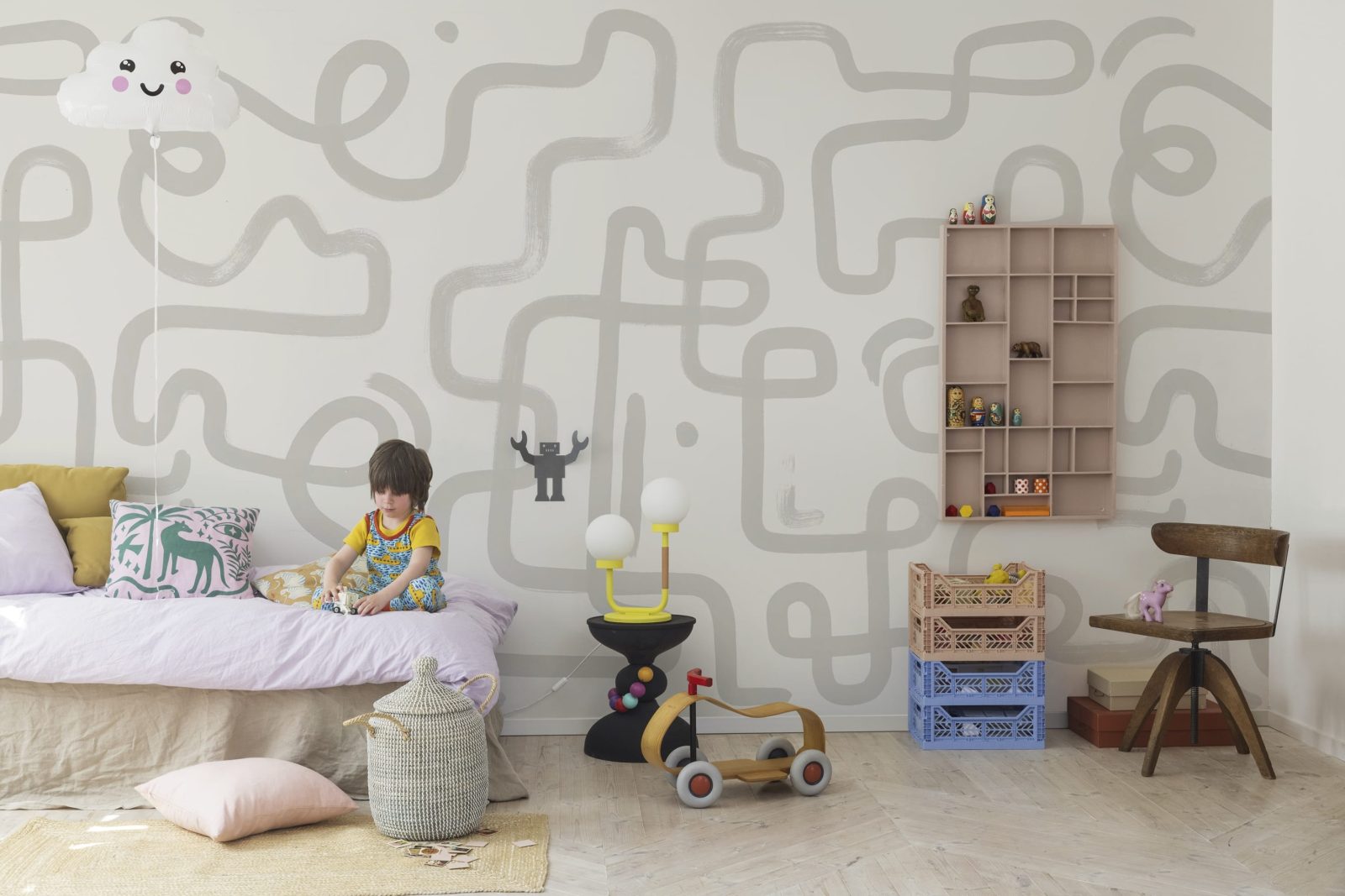 Artzy Path, Warm Gray, Rebel Walls 2