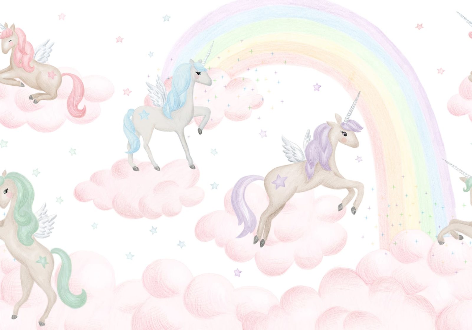 Unicorn Sky, Pink, Rebel Walls
