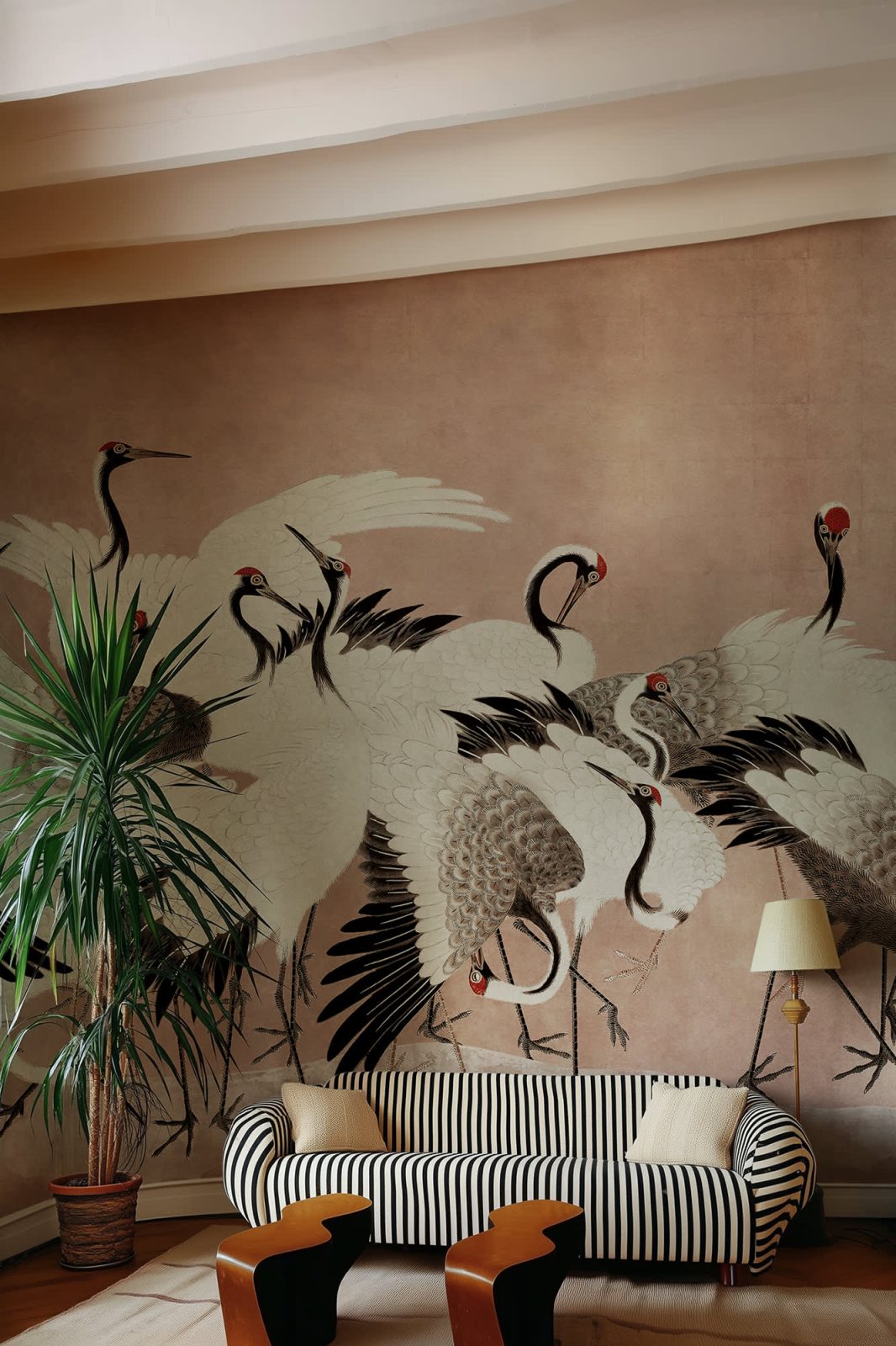 Dancing Cranes, Dusty Pink, Rebel Walls 3