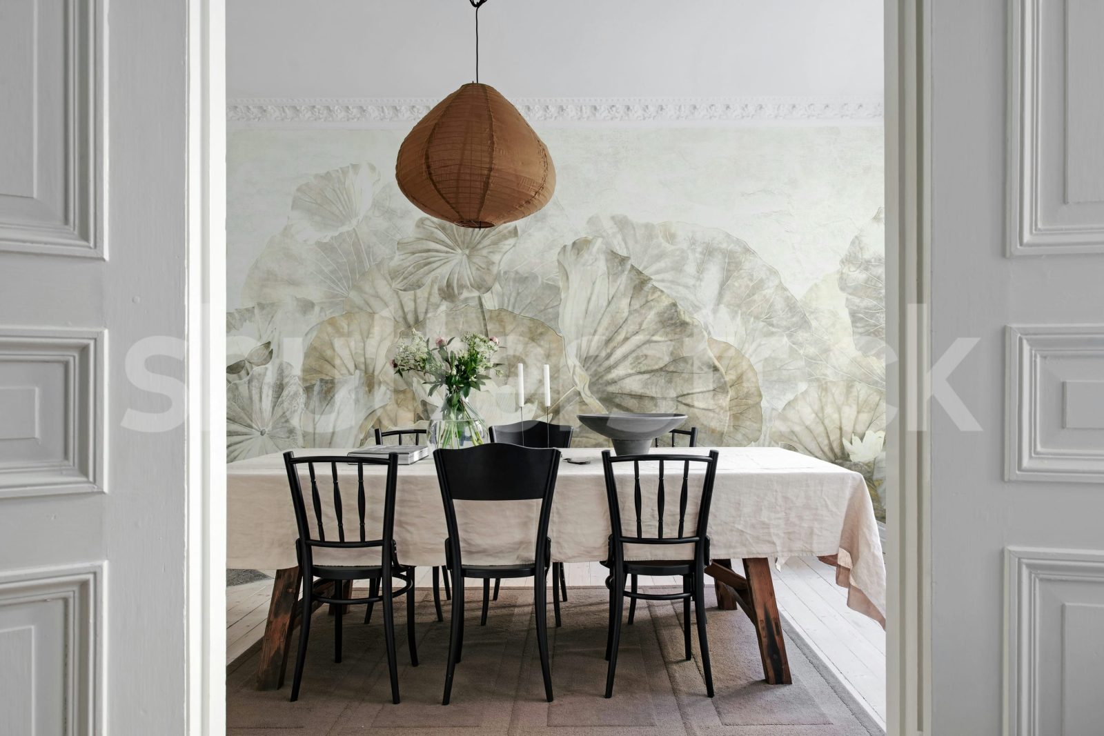 Lotus Leafs, Beige, Rebel Walls 3