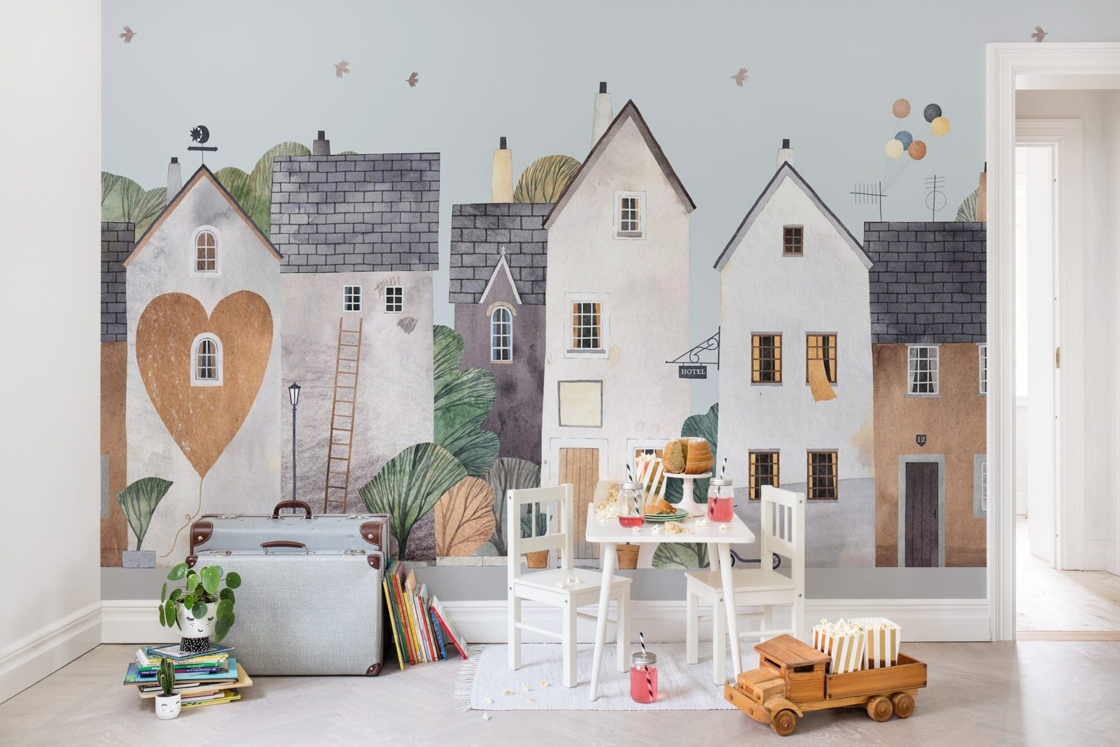 Cute Village, Pastel, Rebel Walls 2
