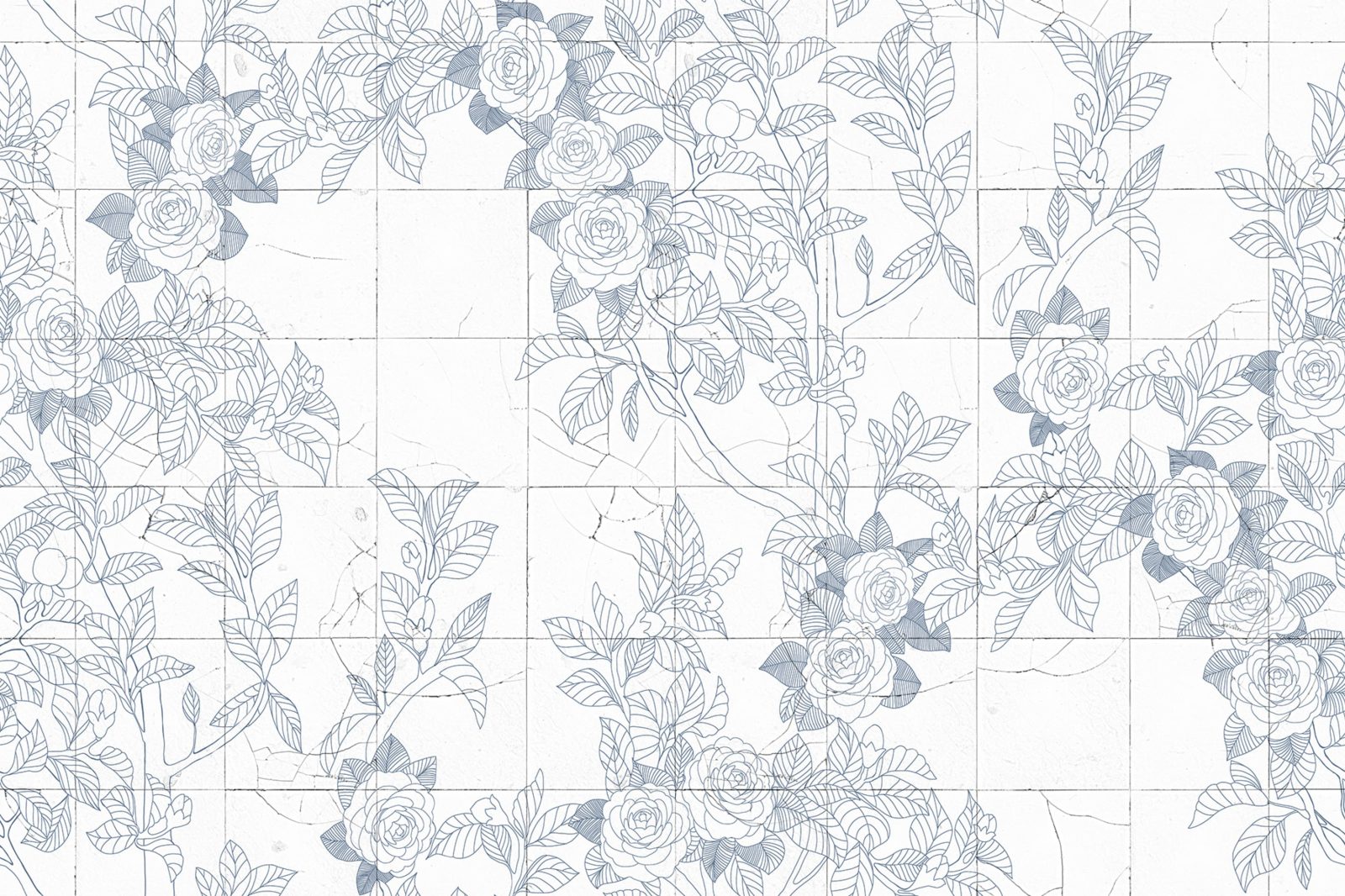 Rose Tiles, Blue, Rebel Walls