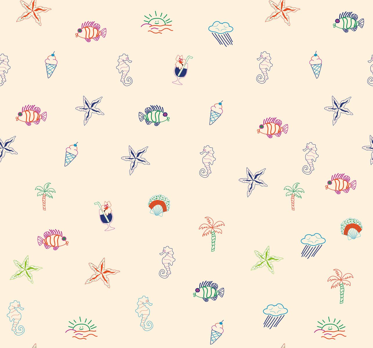 Summer Lo-Fi, Beige, Rebel Walls