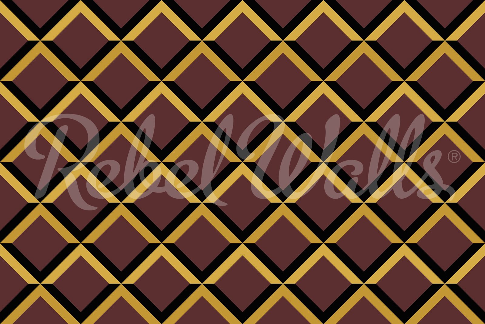 Lattice, Burgundy, Rebel Walls