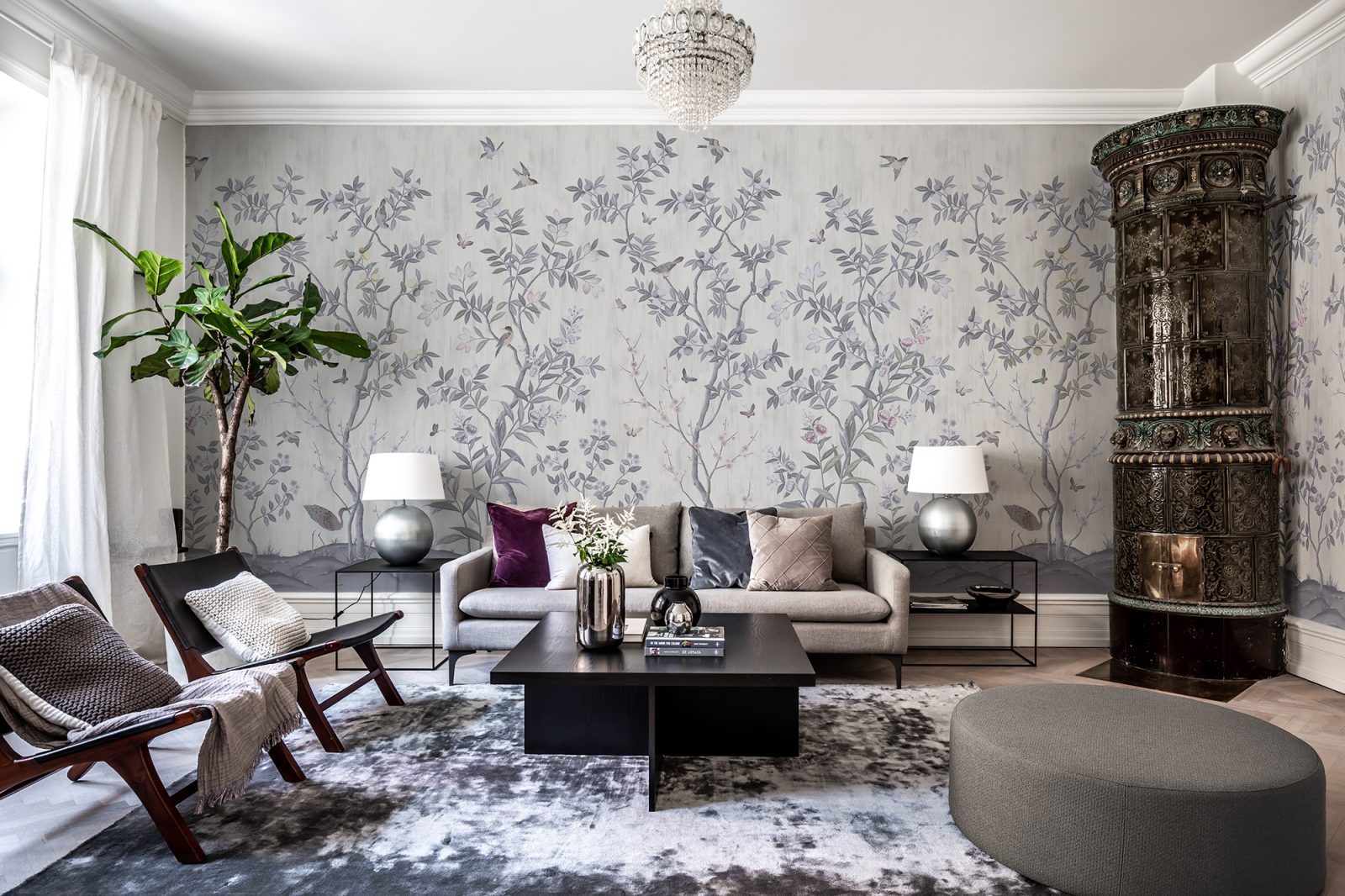Chinoiserie Chic, Pearl Gray, Rebel Walls 4