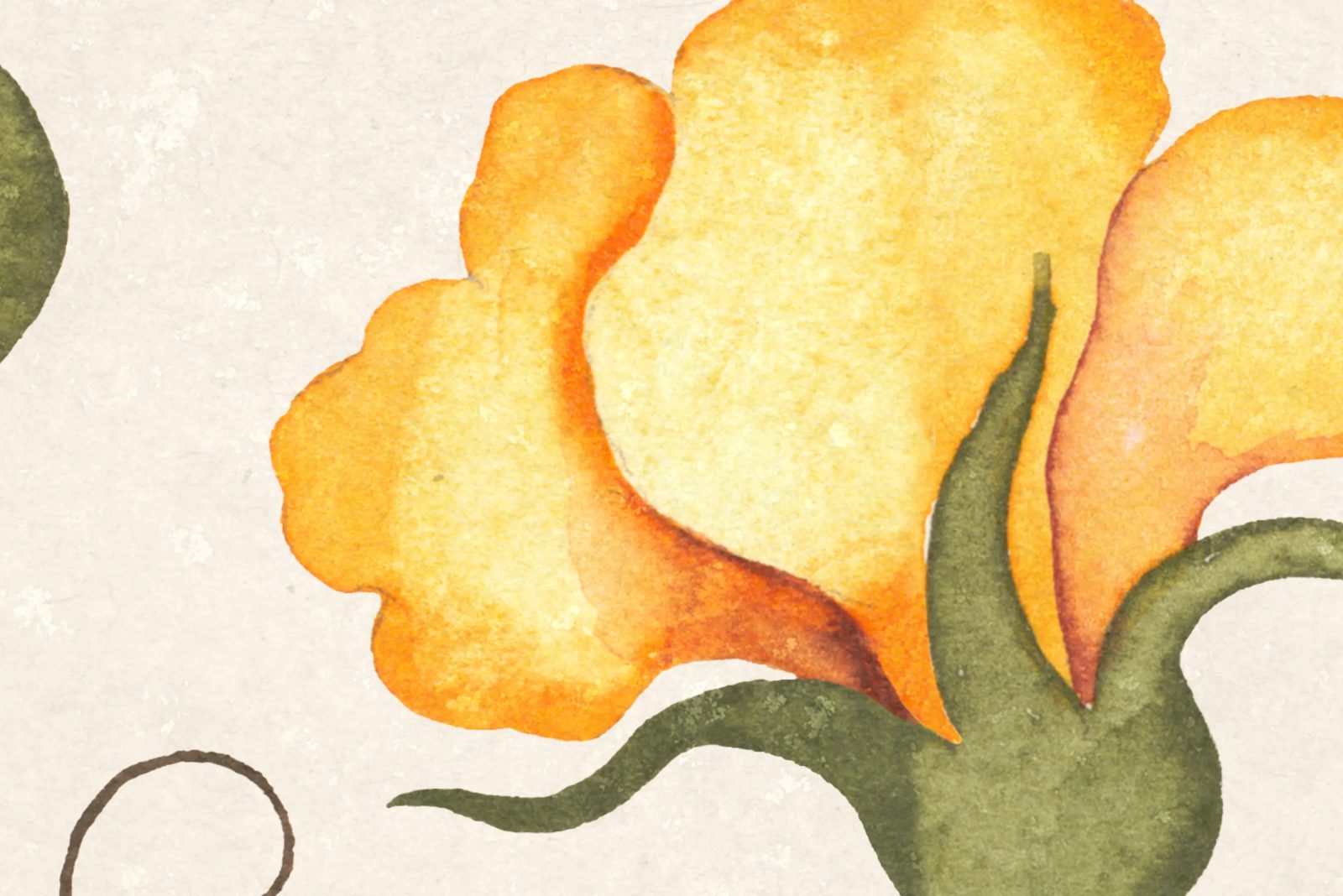 Soft Vines, Yellow, Rebel Walls 4