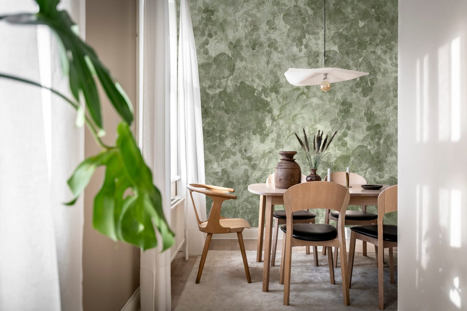 Grapevine Silhouette, Green, Rebel Walls 2