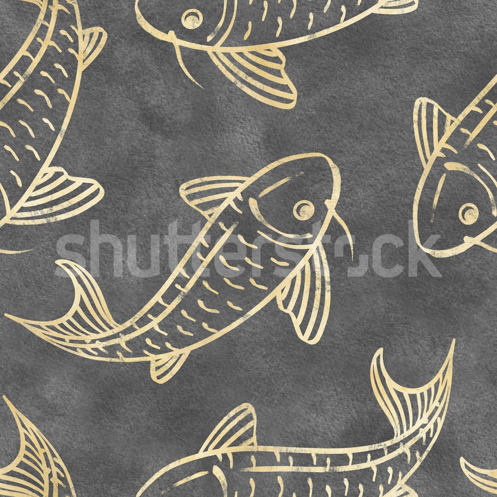 Koi Pond, Black, Rebel Walls