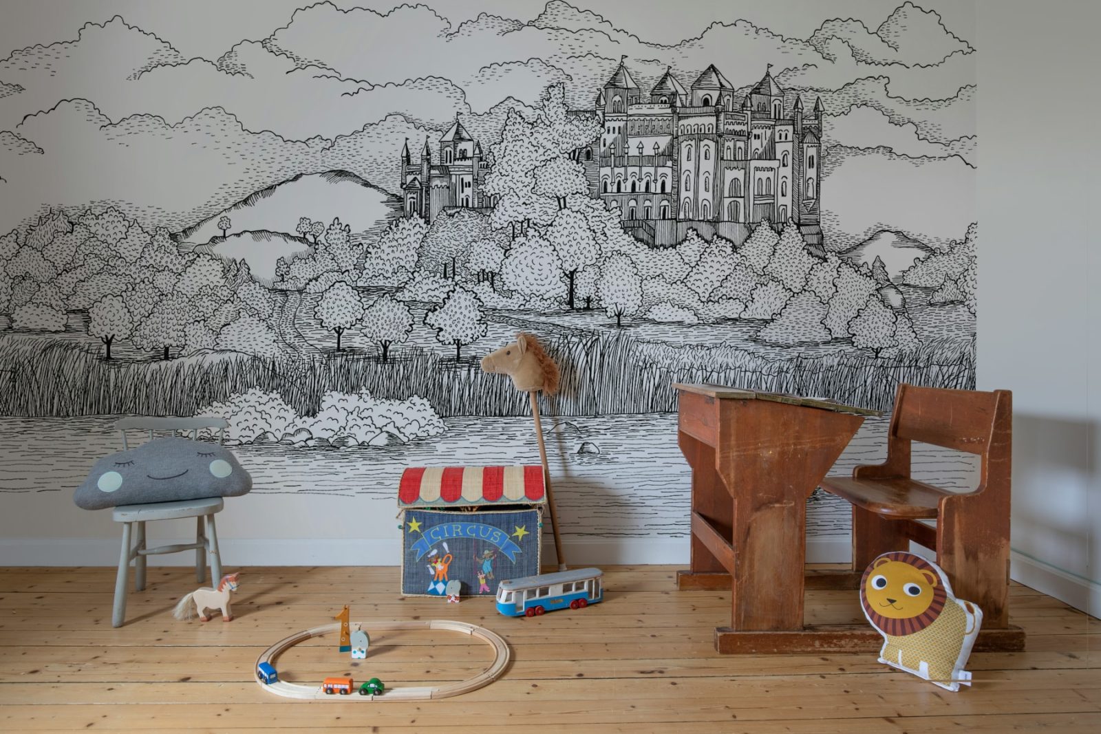 Castle by the Lake, Black & White, Rebel Walls 2