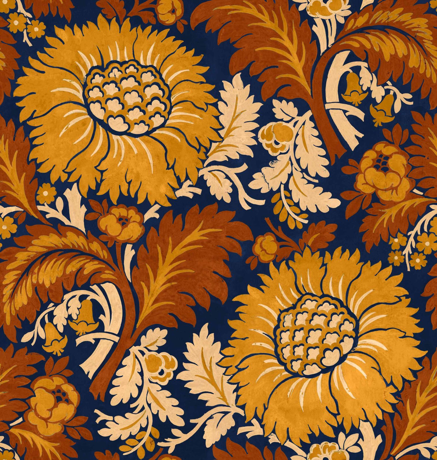 Chinese Damask, Mustard, Coordonne, 5mp / rola