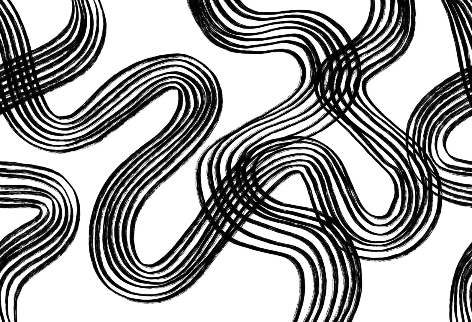 Ink Stripes, Black & White, Rebel Walls
