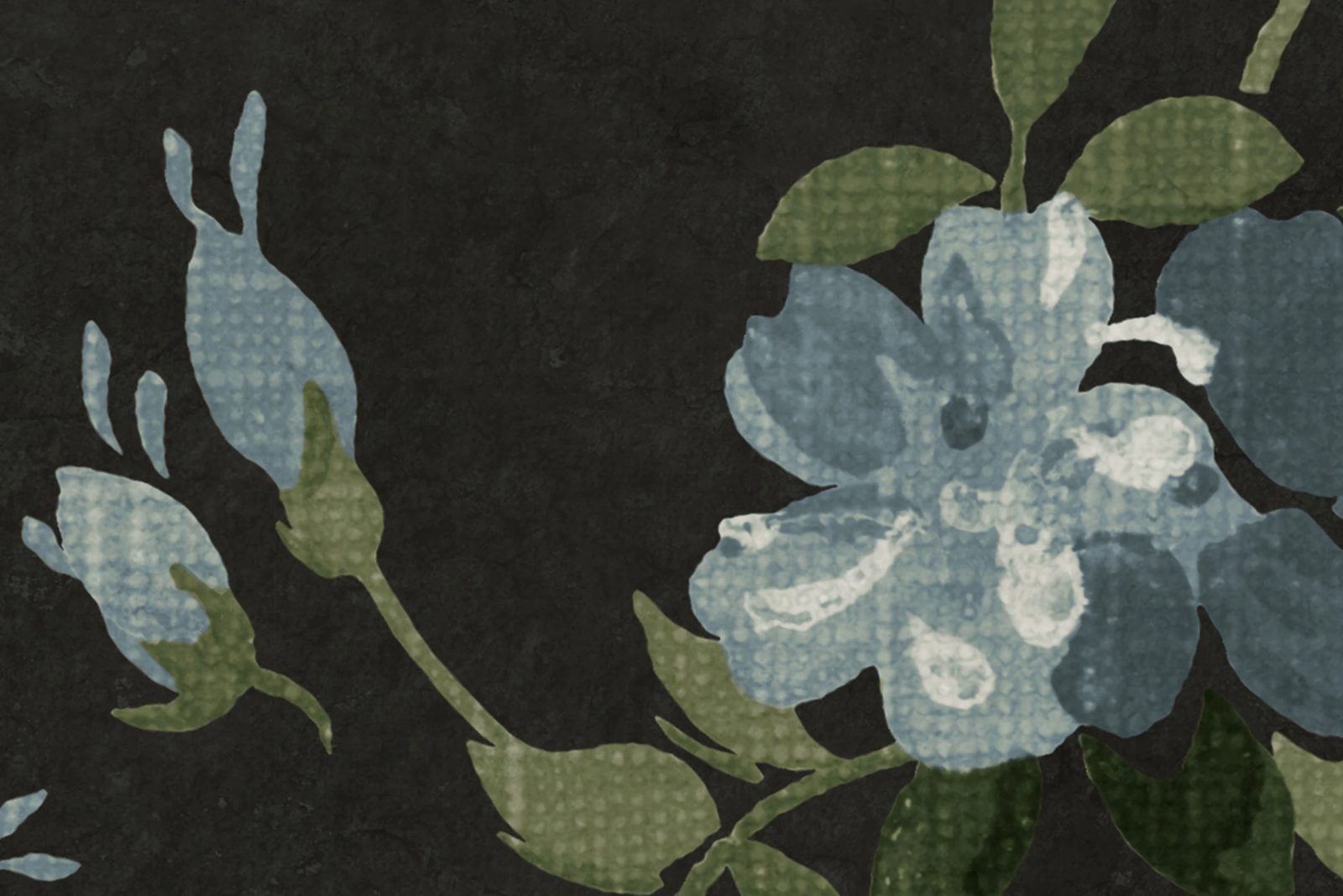 Wildflower Vista, Black, Rebel Walls 4