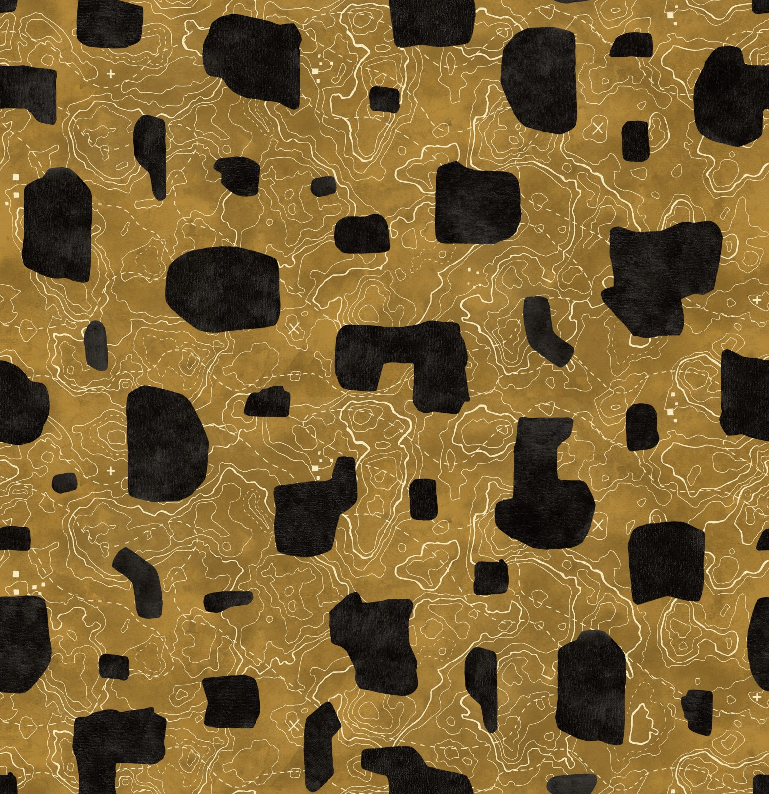 Map Xylography, Black, TresTintas 5mp / rola