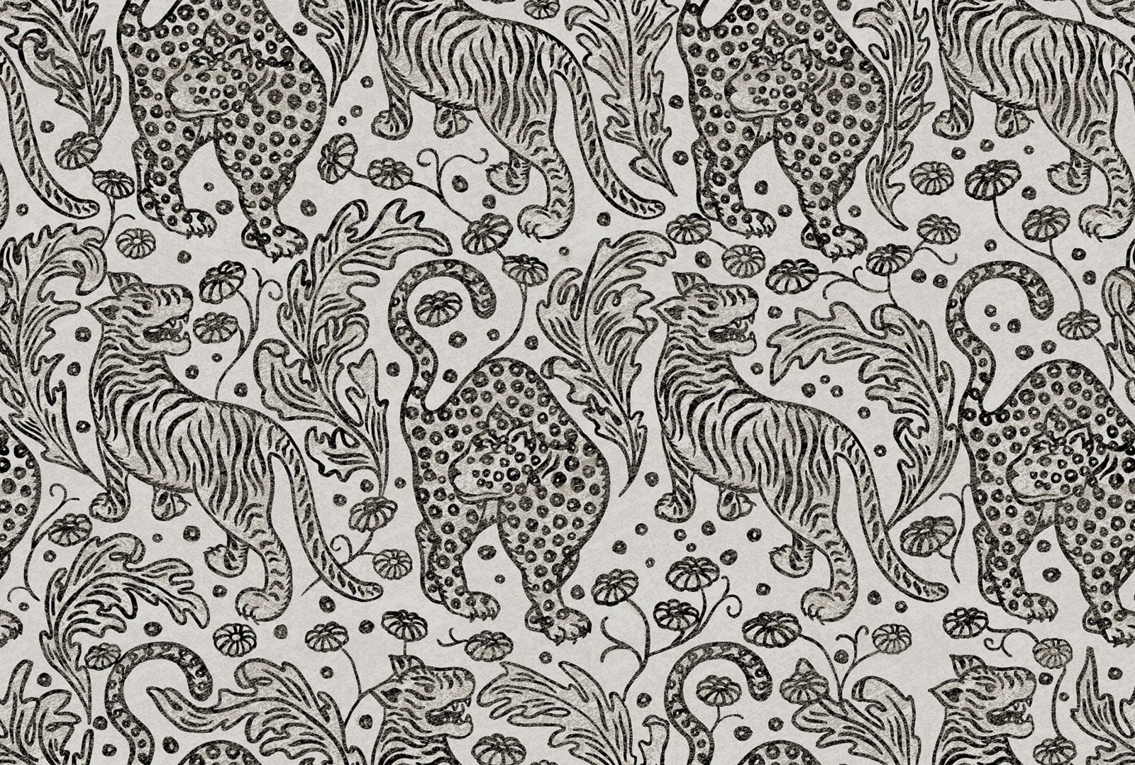 Year Of The Tiger, Graphite, Rebel Walls, 5 mp / rola