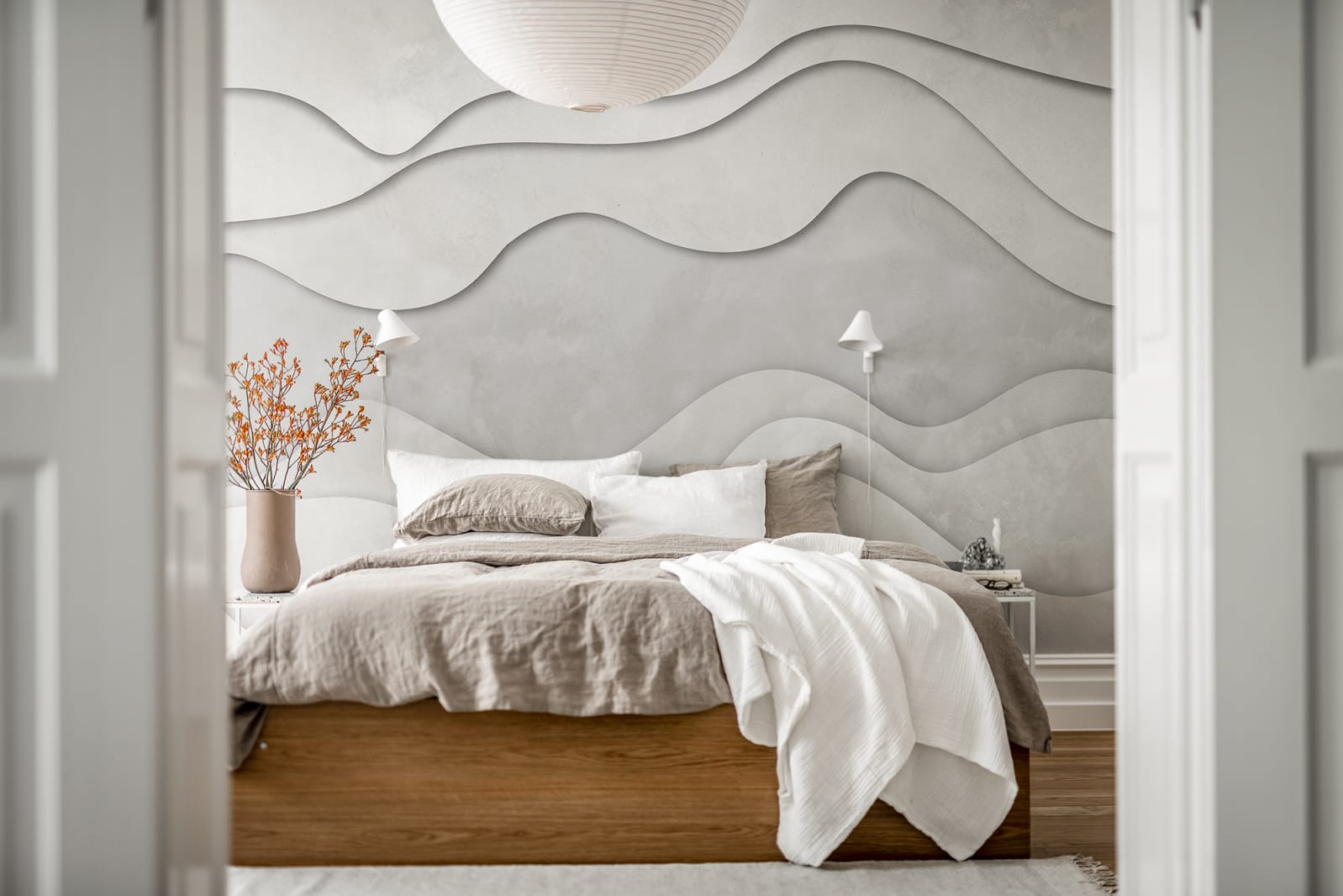 3D Wave, White, Rebel Walls 2