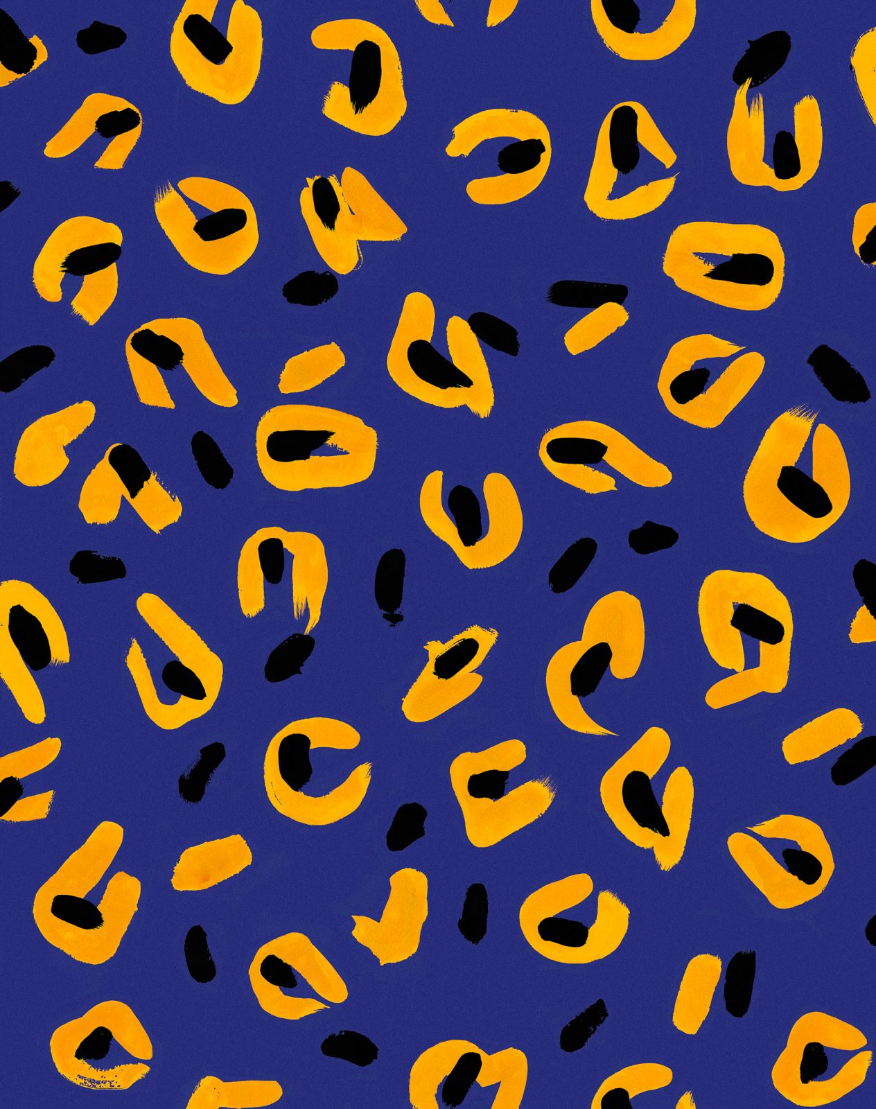 Funky Leopard, Blue, TresTintas 5mp / rola