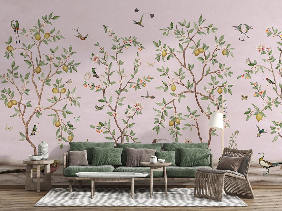 Lemon Tree Chinoiserie - Pink, Sir Edward 4
