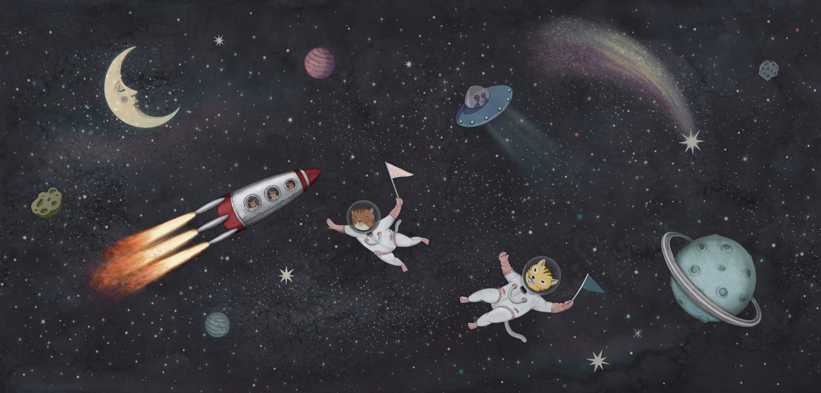 Space Cats, Midnight, Rebel Walls