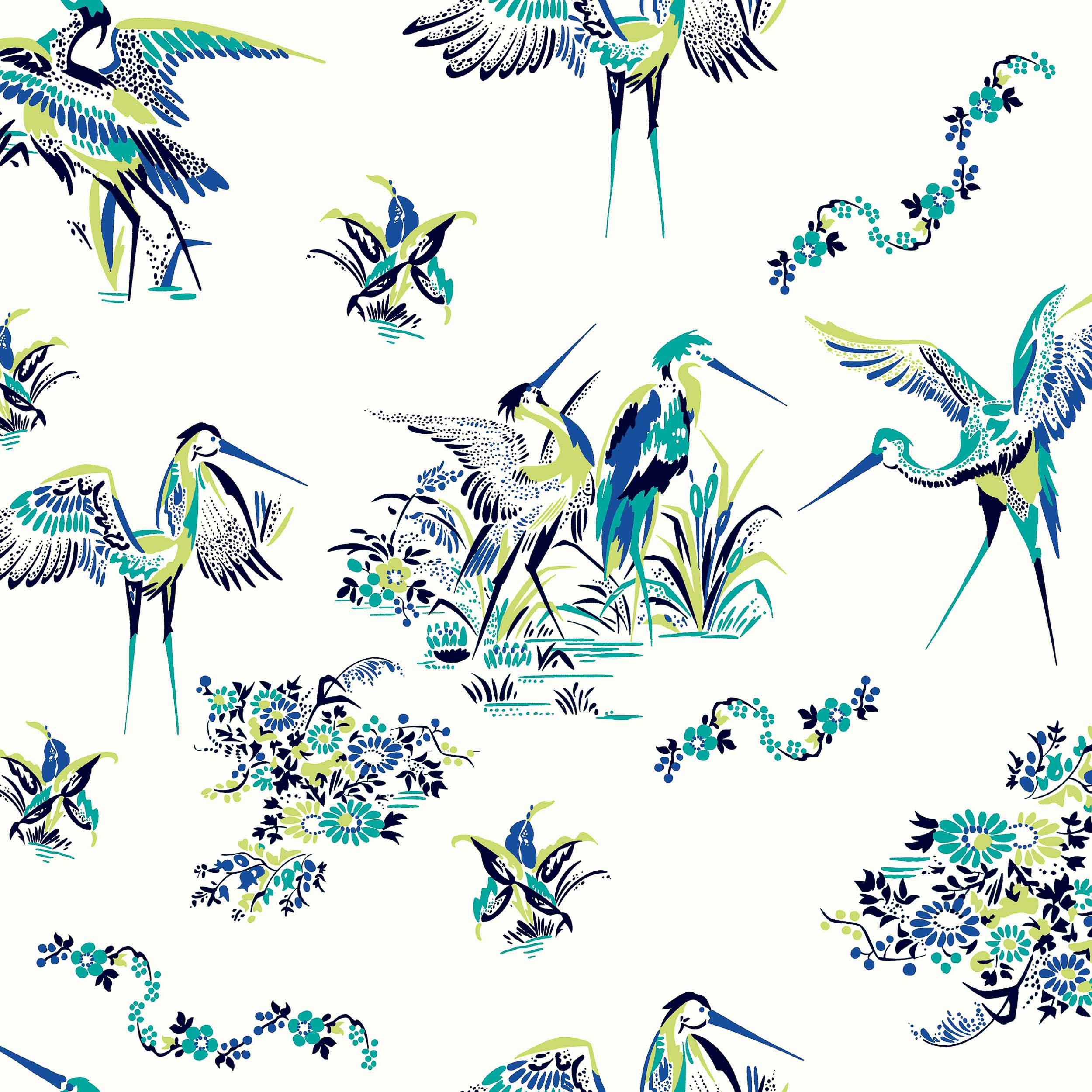 Grullas de Papel, Azul, Coordonne, 5mp / rola