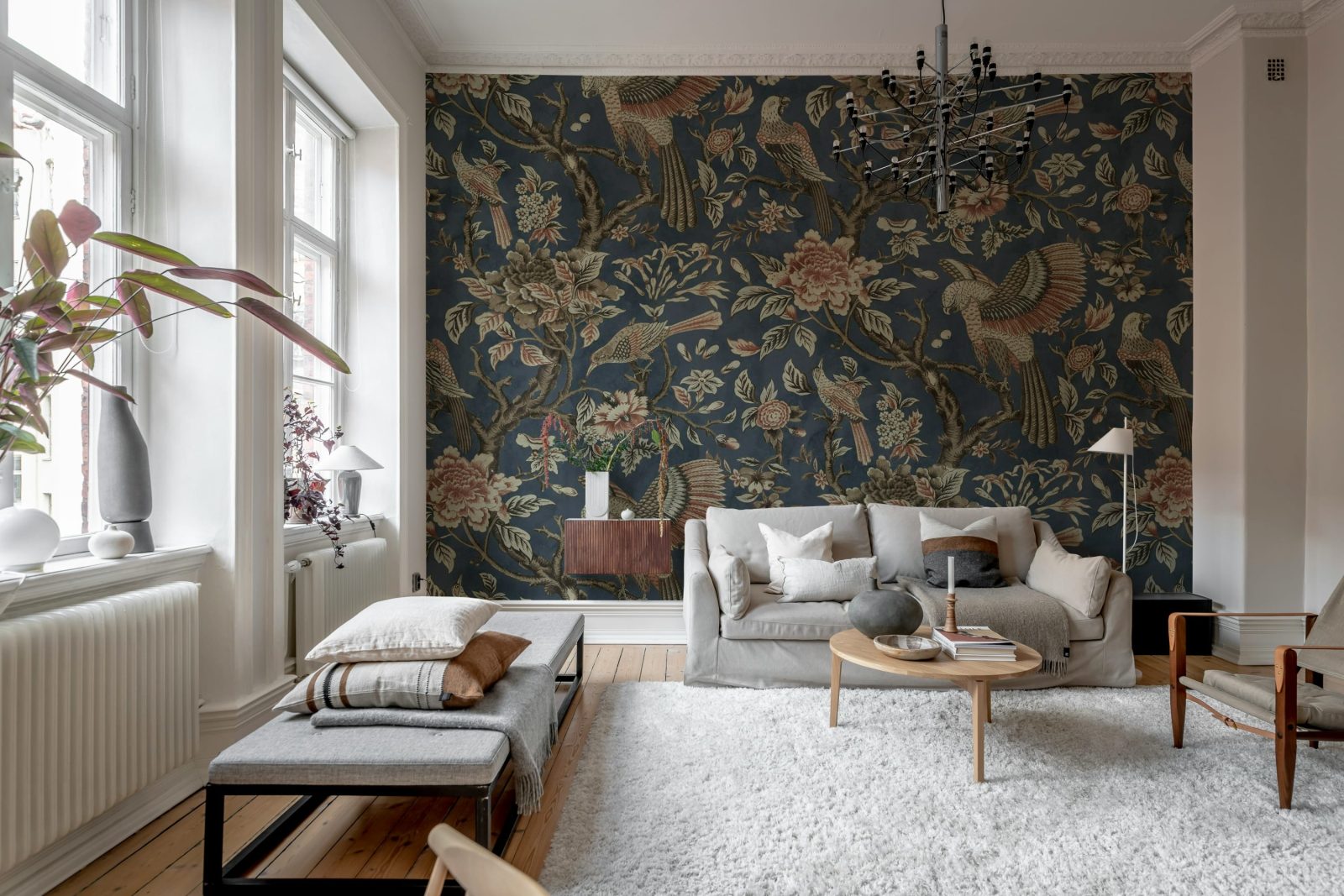 Wings in Bloom, Dark Blue, Rebel Walls 2