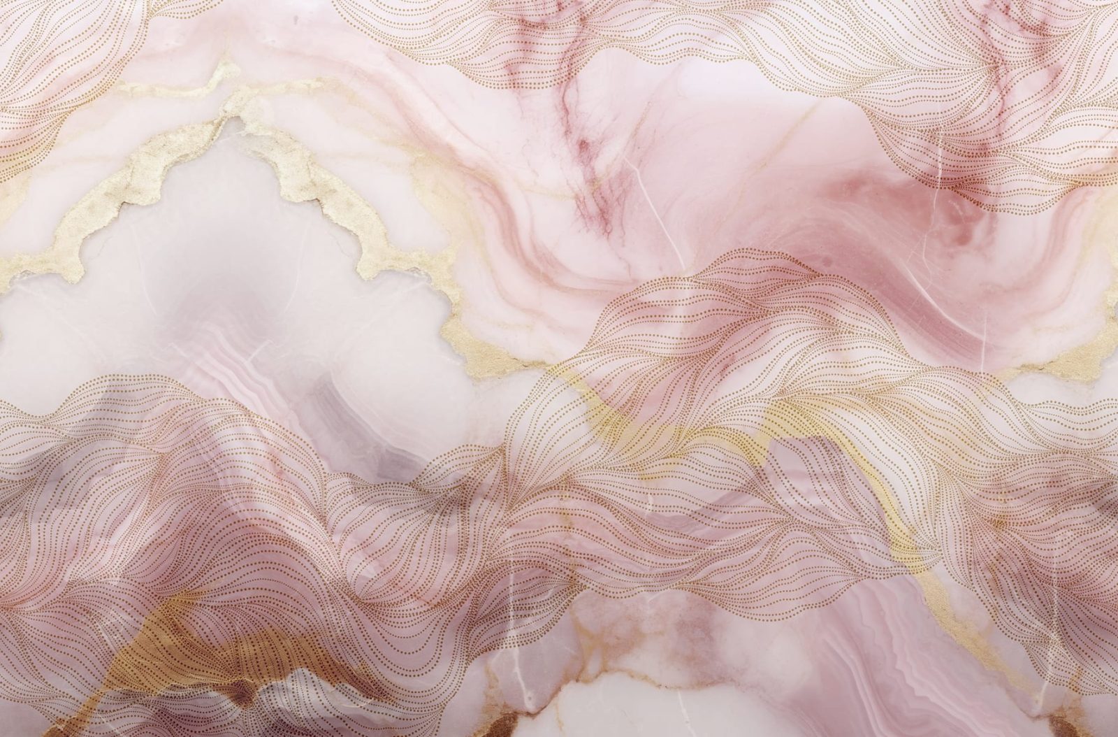 Opulence Dots, Pink Marble, Rebel Walls