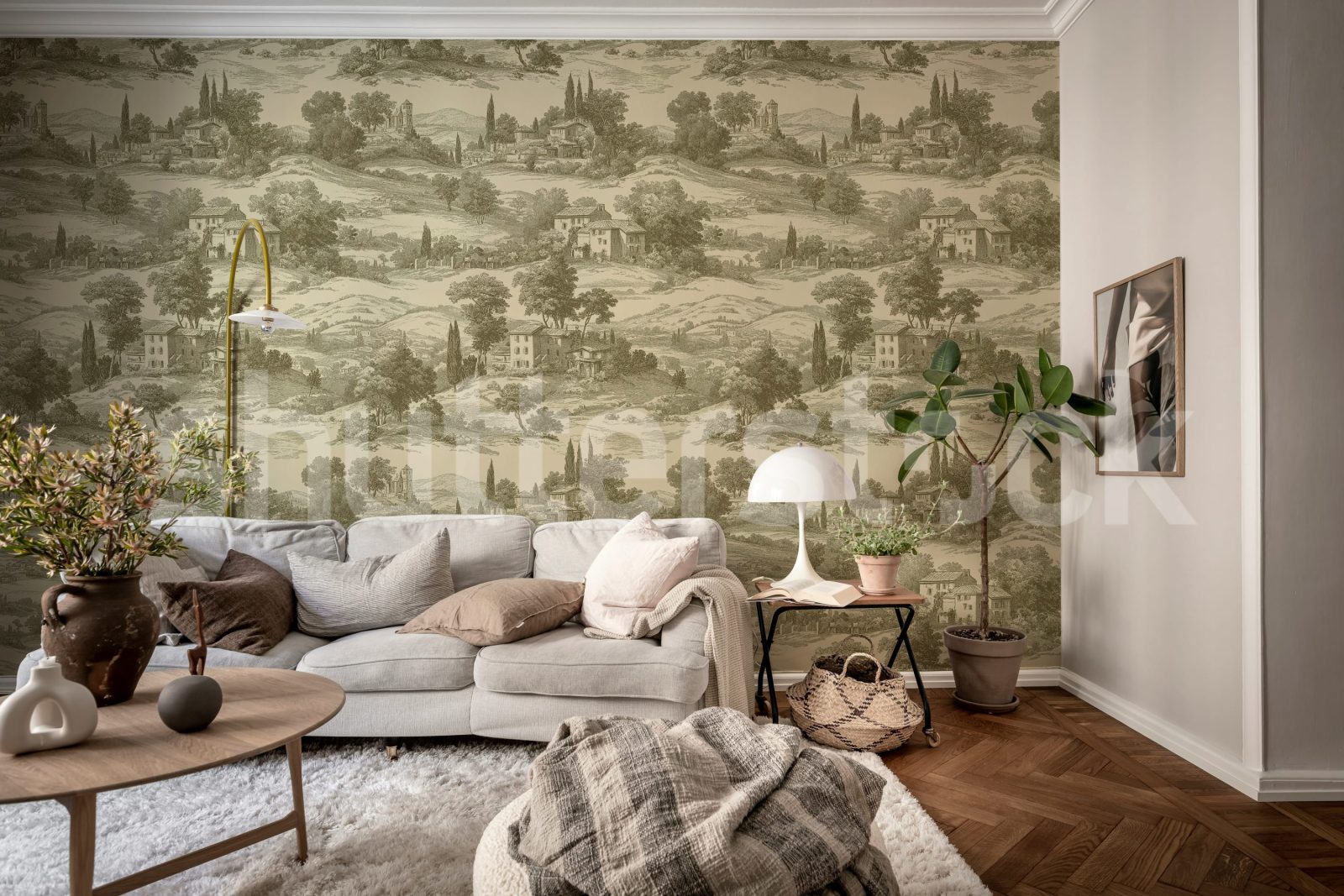 Countryside Toile, Cotswold Cream, Rebel Walls 2