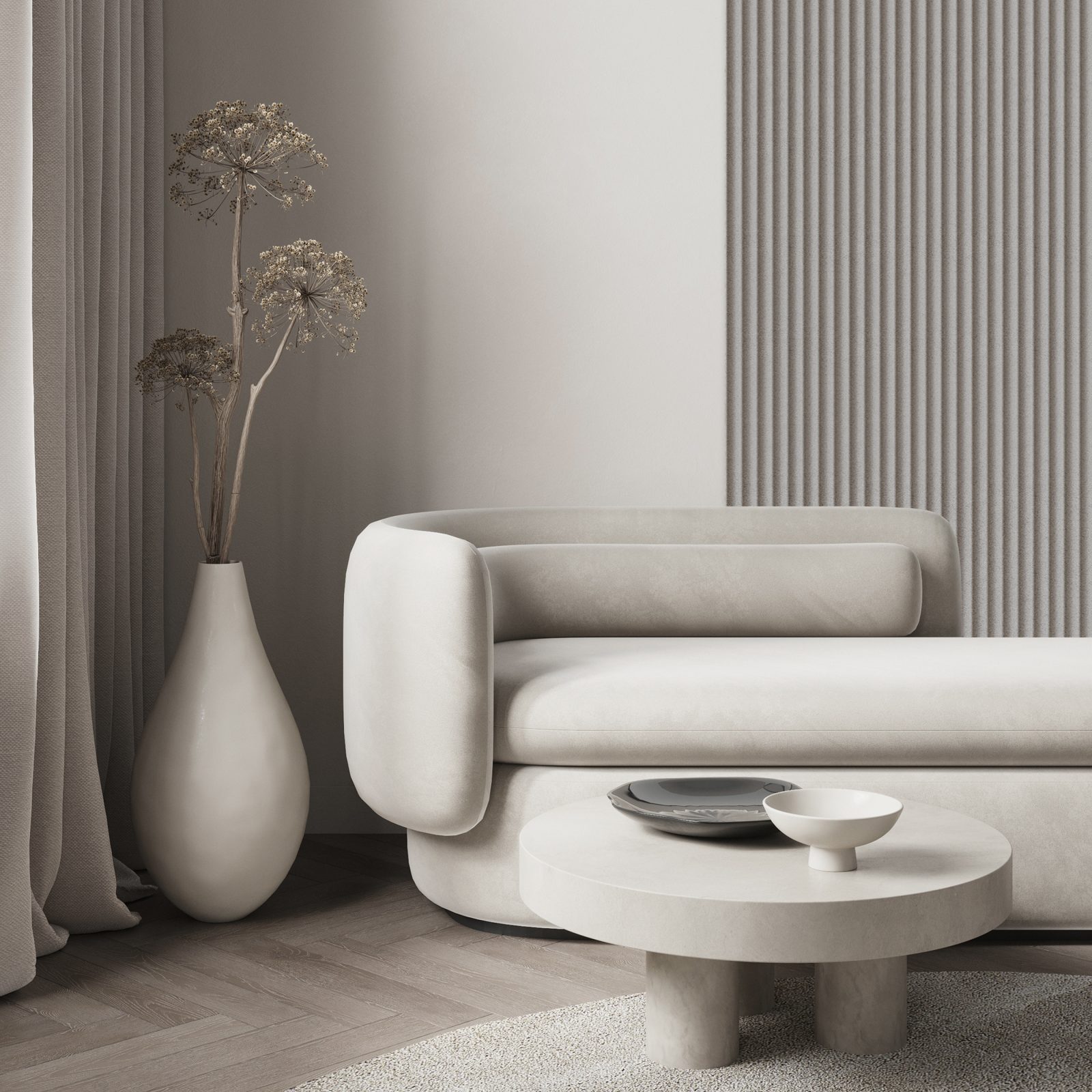 Riflaj decorativ Gresso, Stone Grey, 270x25cm, Lamelio 2