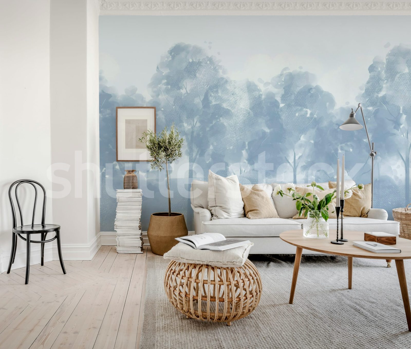 Misty Grove, Blue, Rebel Walls 3