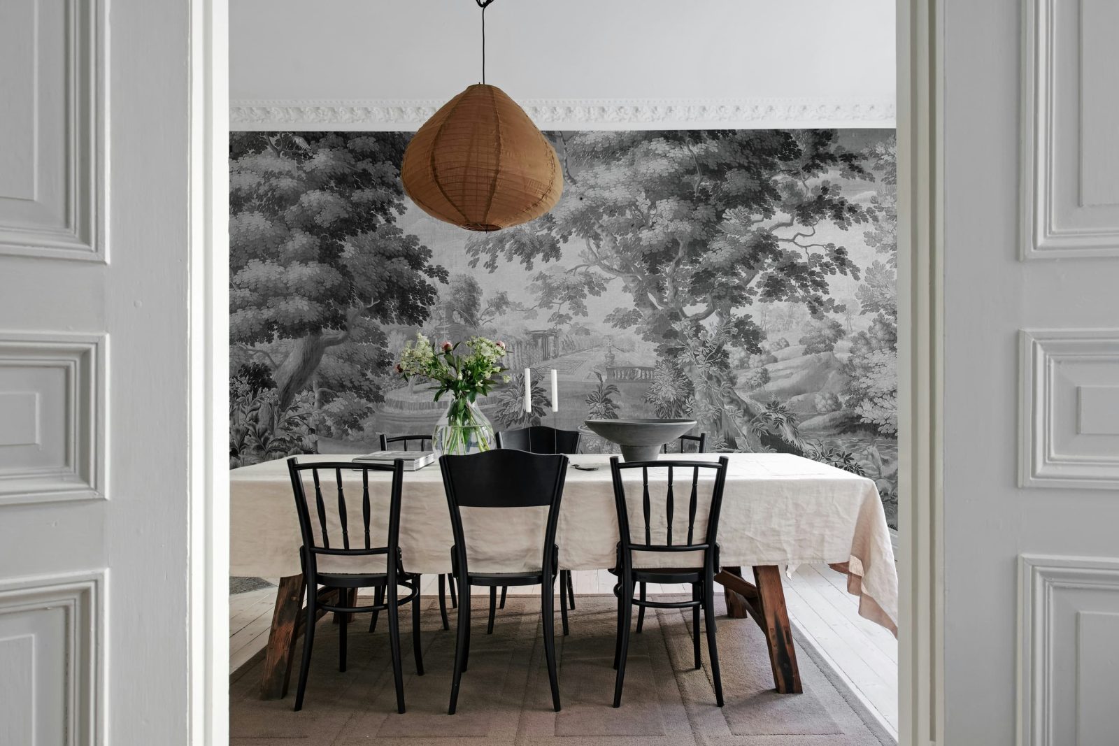 Antique Tapestry, Black & White, Rebel Walls 3