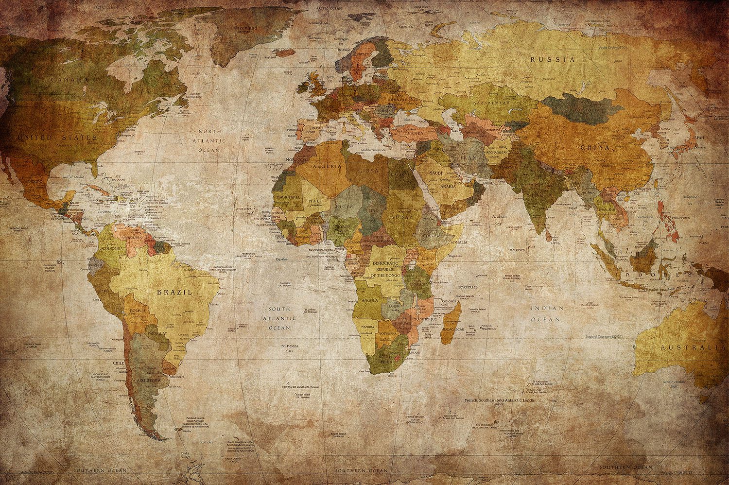 World Map, Rebel Walls