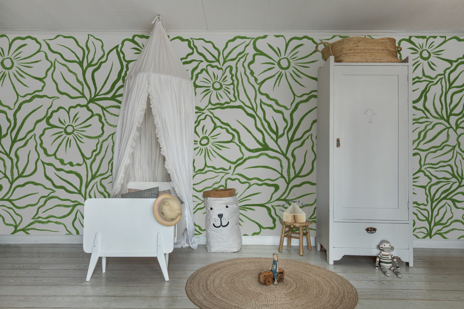 Ink Flowers, Green, Rebel Walls 3