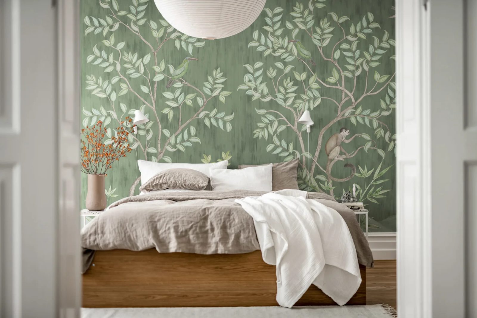 Monkeys Paradise, Sage Green, Rebel Walls 2