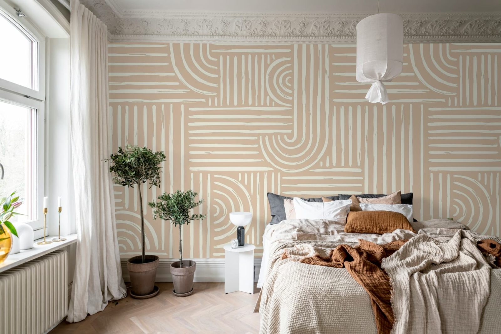 Graphic Vaults, Beige, Rebel Walls 3
