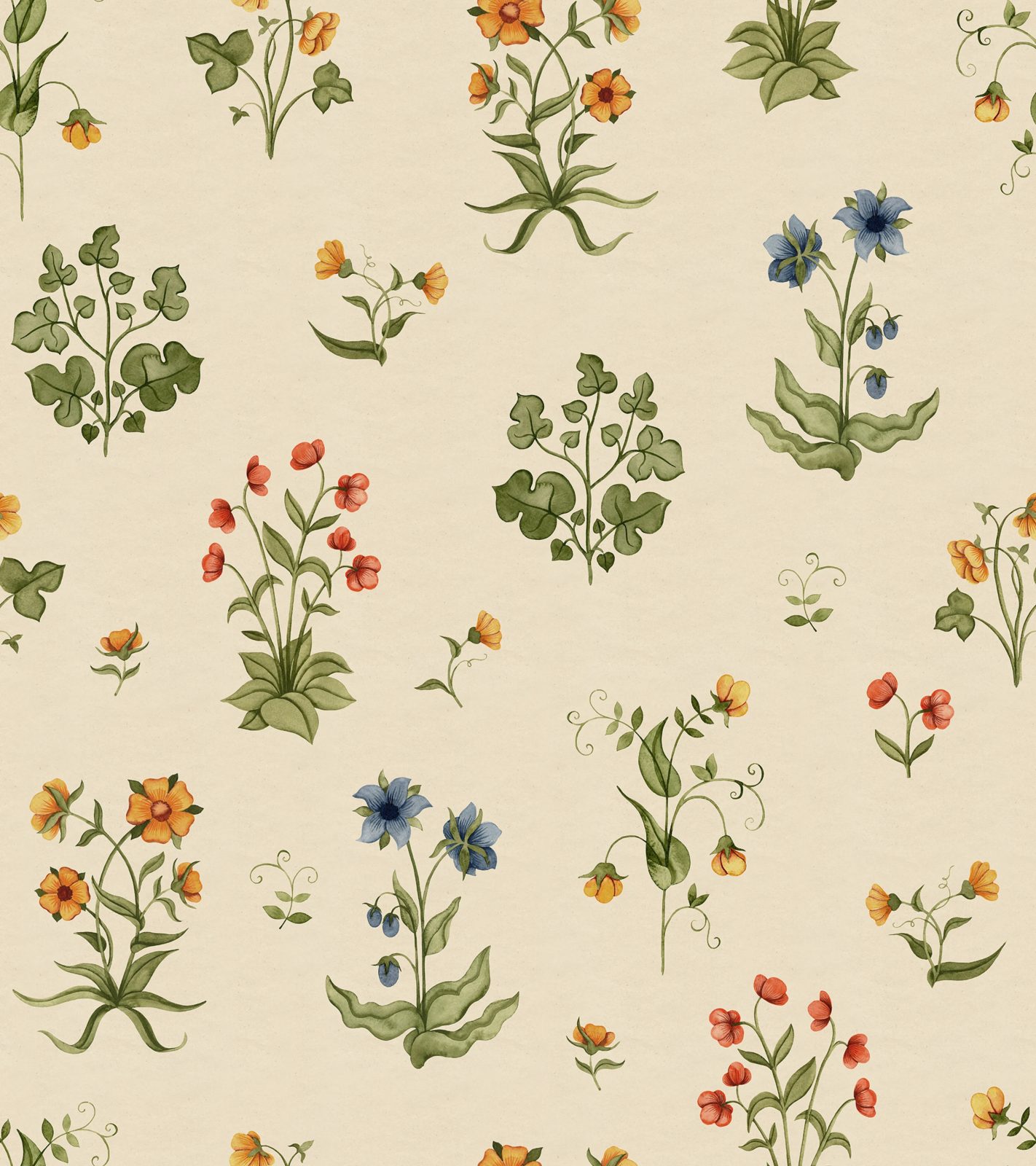 Timeless Flora, Beige, Rebel Walls