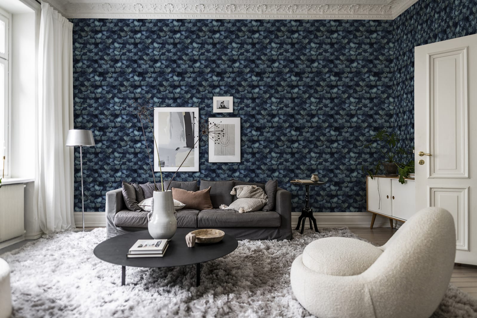 Petite Peackock Plumage, Teal, Rebel Walls, 5 mp / rola 2